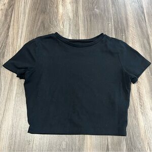 Black wild fable black cropped tee shirt